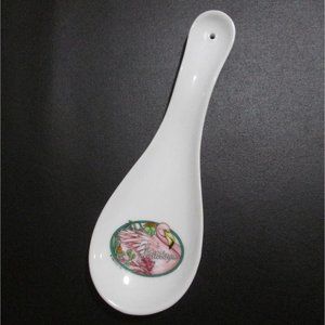 Vintage Flamingo Hilton Hotel Spoon Rest Ceramic Collectible Souvenir 1996